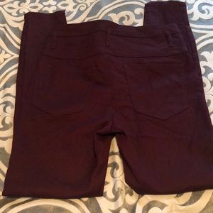 High waisted Burgundy long pants